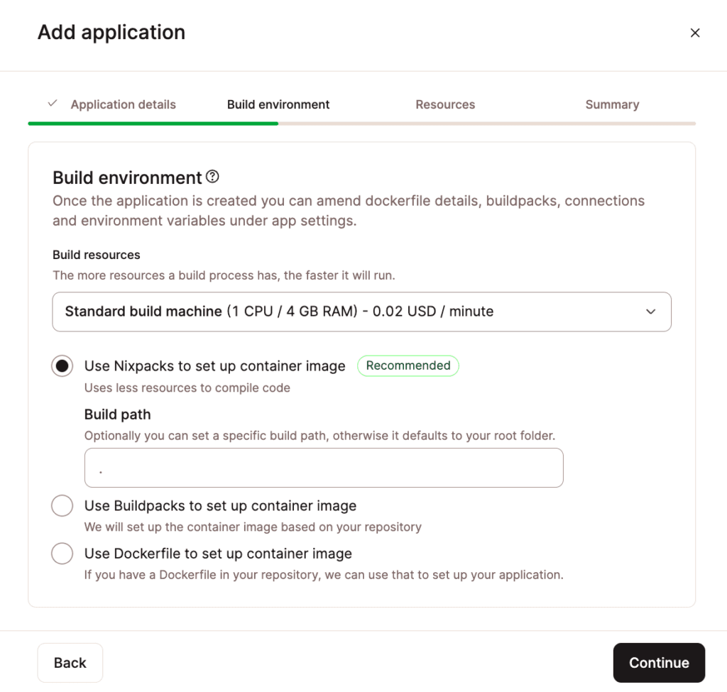 Configure your application&#39;s build environment.